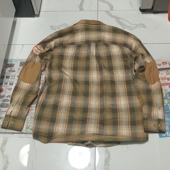 Mens Enyce " Dept Of Game" Plaid long Sleeve Shirt w elbow pads Xl - Picture 7 of 9